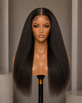 100% Remy Human Hair 13x4 Kinky Straight Lace Wig | Natural 4A-4C Blend | 8"–28" | Off Black, Dark Brown, Honey Blonde & Platinum Blonde