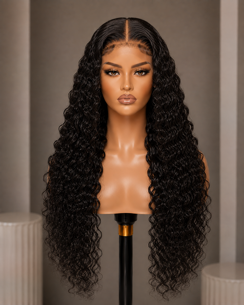 100% Remy Human Hair 13x6 Deep Wave Lace Wig | 8"–28" | Off Black, Dark Brown, Honey Blonde & Platinum Blonde
