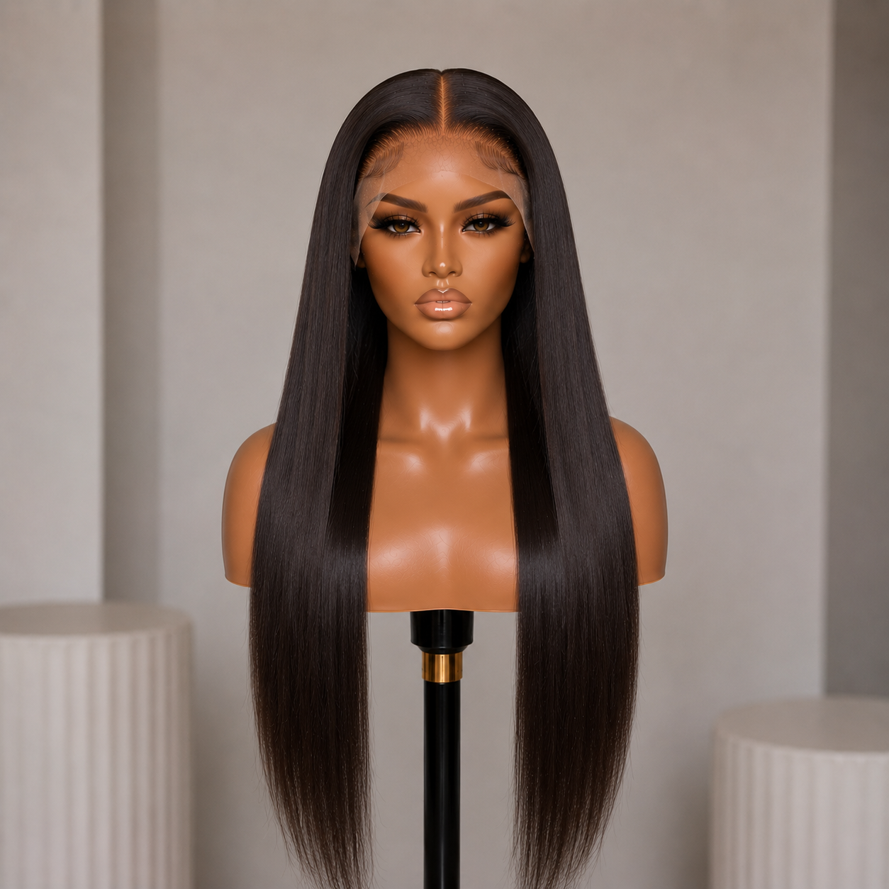 100% Remy Human Hair 13x6 Straight Lace Wig | 8"–28" | Off Black, Dark Brown, Honey Blonde & Platinum Blonde