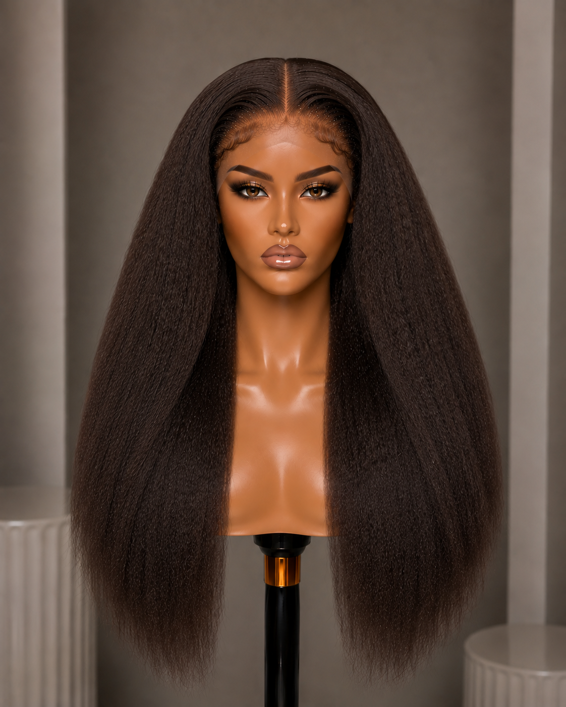 100% Remy Human Hair 13x6 Kinky Straight Lace Wig | Natural 4A-4C Blend | 8"–28" | Off Black, Dark Brown, Honey Blonde & Platinum Blonde