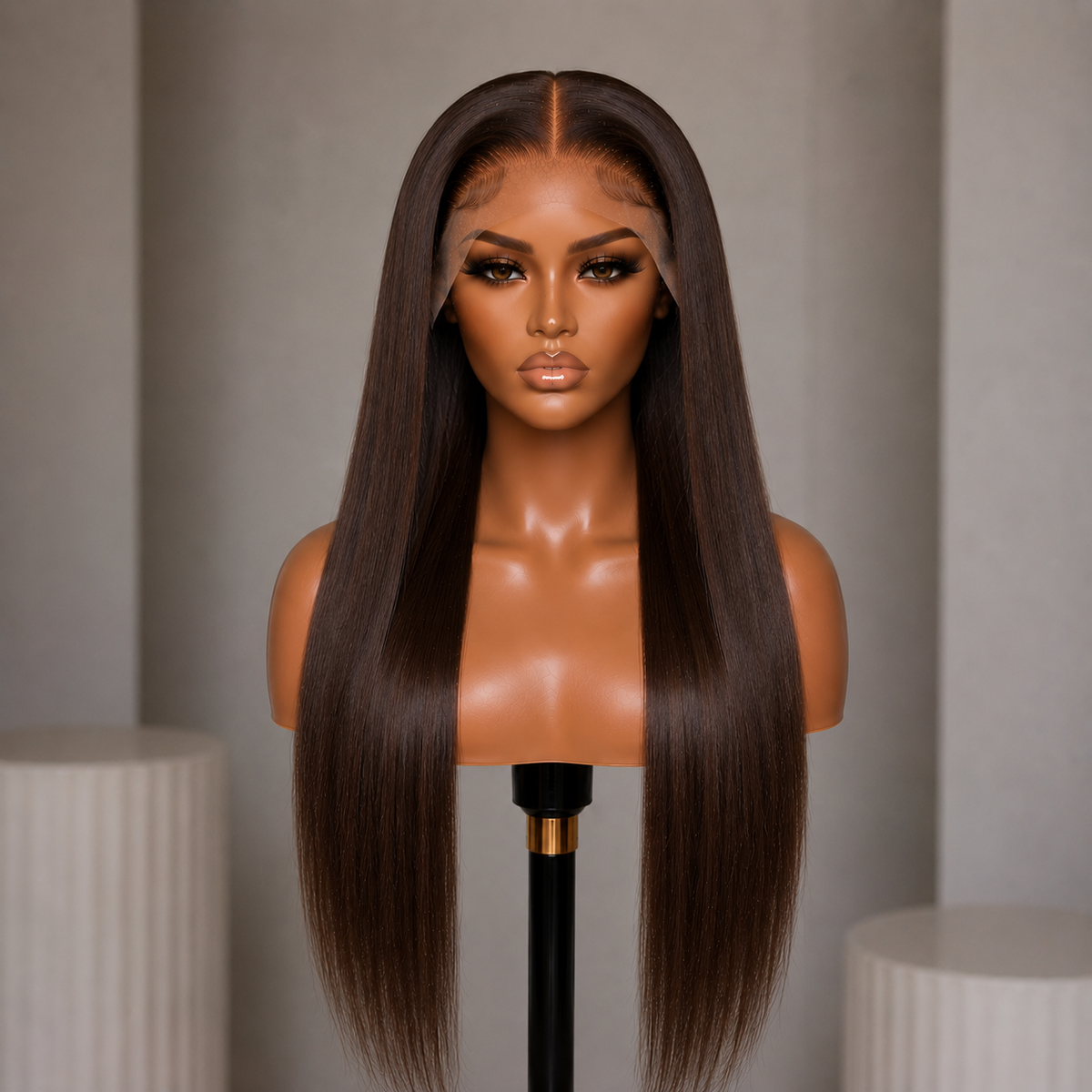 100% Remy Human Hair 13x6 Straight Lace Wig | 8"–28" | Off Black, Dark Brown, Honey Blonde & Platinum Blonde