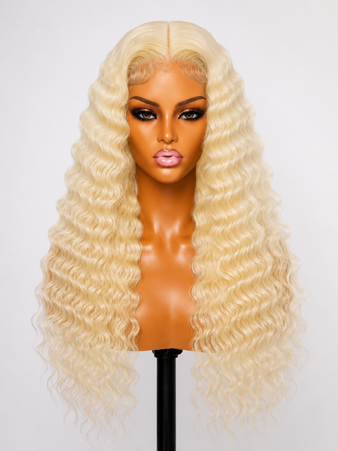 100% Remy Human Hair 4x4 Deep Wave Lace Wig | 8"–28" | Off Black, Dark Brown, Honey Blonde & Platinum Blonde