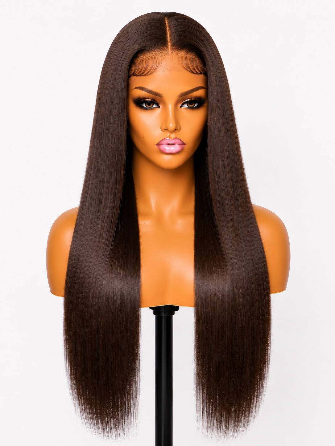 100% Remy Human Hair 4x4 Straight Lace Wig | 8"–28" | Off Black, Dark Brown, Honey Blonde & Platinum Blonde