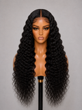 100% Remy Human Hair 5x5 Deep Wave Lace Wig | 8"–28" | Off Black, Dark Brown, Honey Blonde & Platinum Blonde