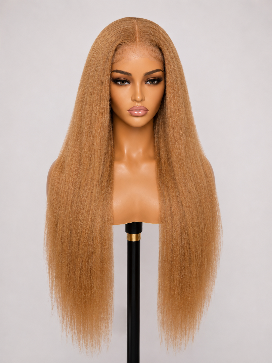 100% Remy Human Hair 5x5 Kinky Straight Lace Wig | Natural 4A-4C Blend | 8"–28" | Off Black, Dark Brown, Honey Blonde & Platinum Blonde