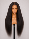 100% Remy Human Hair 5x5 Kinky Straight Lace Wig | Natural 4A-4C Blend | 8"–28" | Off Black, Dark Brown, Honey Blonde & Platinum Blonde
