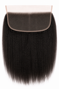 100% Remy Human Hair 13x4 Kinky Straight Frontal | Natural 4A-4C Blend | 10"–20" | Off Black, Dark Brown, Honey Blonde & Platinum Blonde