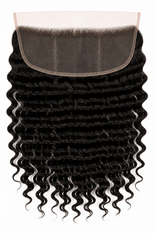 100% Remy Human Hair 13x4 Deep Wave Frontal | 10"–20" | Off Black, Dark Brown, Honey Blonde & Platinum Blonde