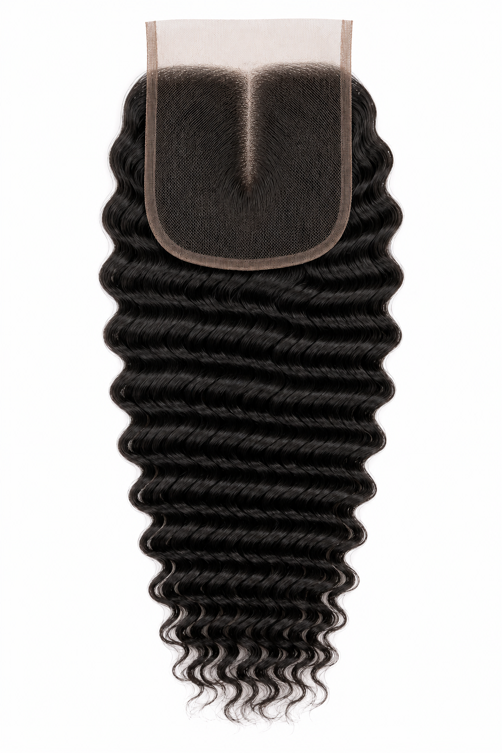 100% Remy Human Hair 4x4 Deep Wave Closure | 10"–20" | Off Black, Dark Brown, Honey Blonde & Platinum Blonde