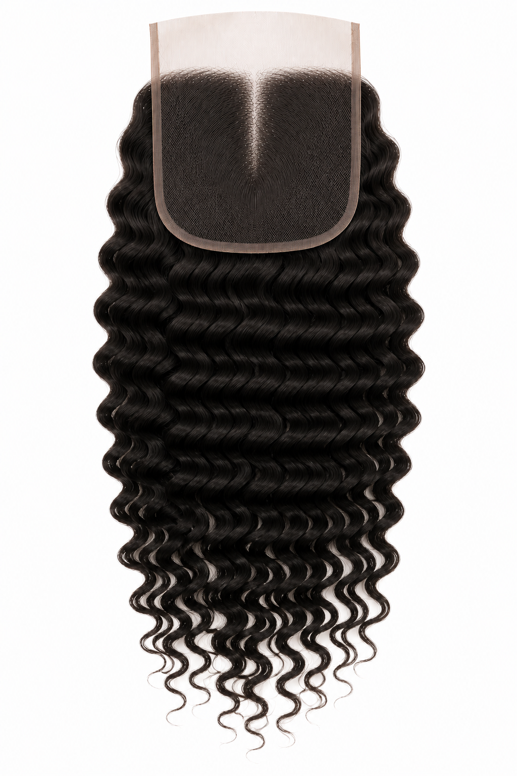 100% Remy Human Hair 5x5 Deep Wave Closure | 10"–20" | Off Black, Dark Brown, Honey Blonde & Platinum Blonde