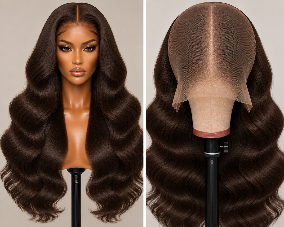100% Remy Human Hair Body Wave Full Lace Wig | 10"–28" | Off Black, Dark Brown, Honey Blonde & Platinum Blonde