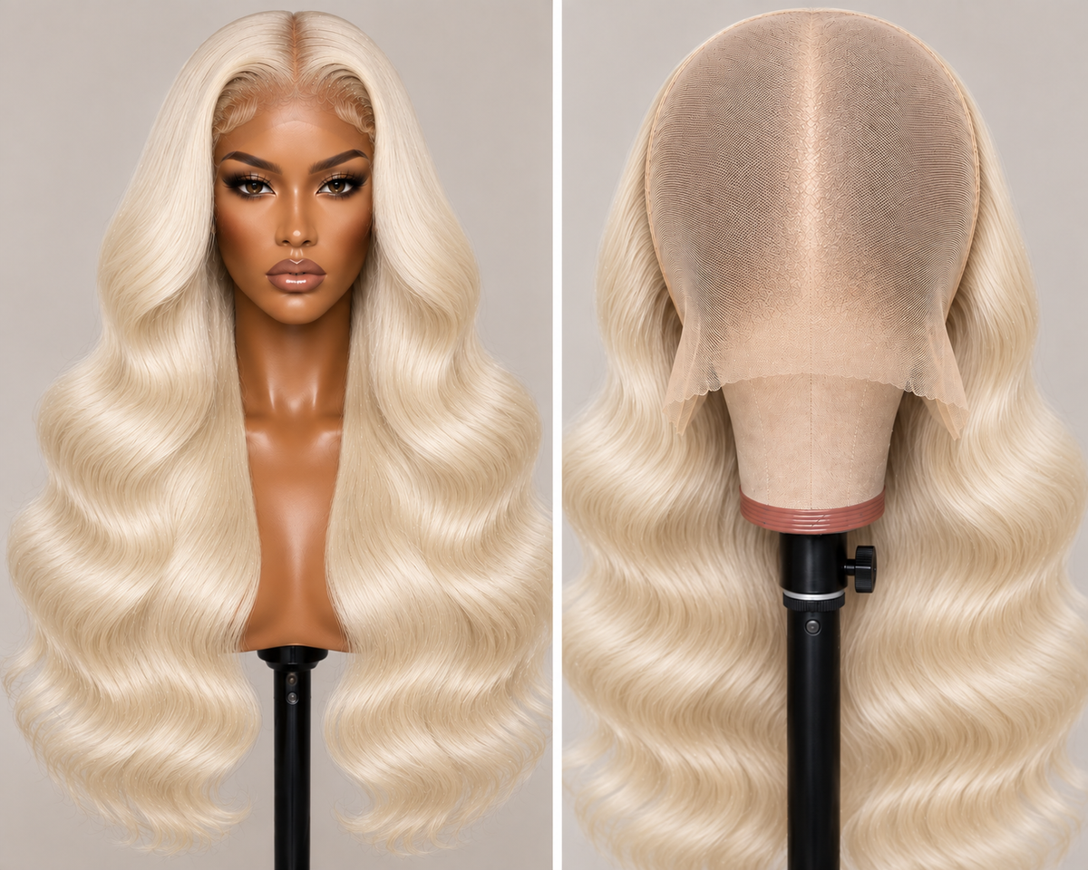 100% Remy Human Hair Body Wave Full Lace Wig | 10"–28" | Off Black, Dark Brown, Honey Blonde & Platinum Blonde