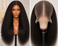 100% Remy Human Hair Kinky Straight Full Lace Wig | Natural 4A-4C Blend | 10"–28" | Off Black, Dark Brown, Honey Blonde & Platinum Blonde