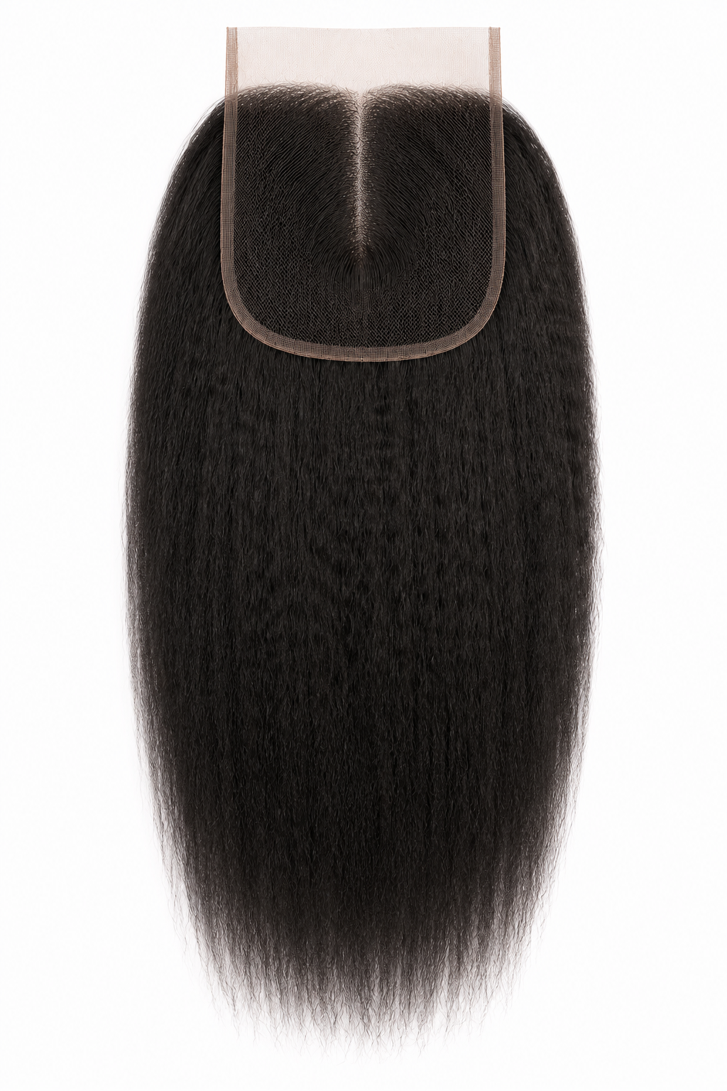 100% Remy Human Hair 4x4 Kinky Straight Closure | Natural 4A-4C Blend | 10"–20" | Off Black, Dark Brown, Honey Blonde & Platinum Blonde