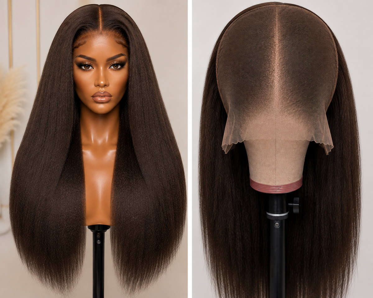 100% Remy Human Hair Straight Full Lace Wig | 10"–28" | Off Black, Dark Brown, Honey Blonde & Platinum Blonde
