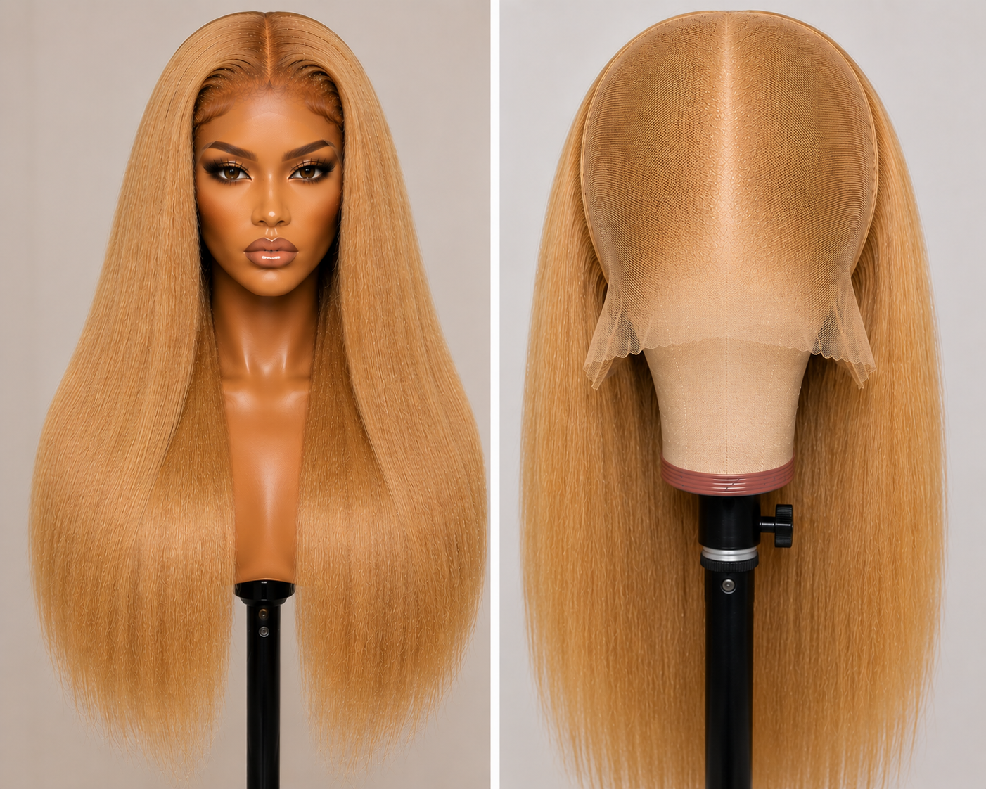 100% Remy Human Hair Straight Full Lace Wig | 10"–28" | Off Black, Dark Brown, Honey Blonde & Platinum Blonde