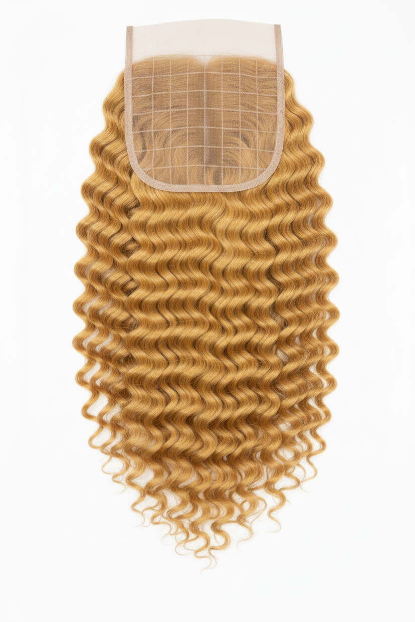 Honey Blonde 5x5 Deep Wave Closure