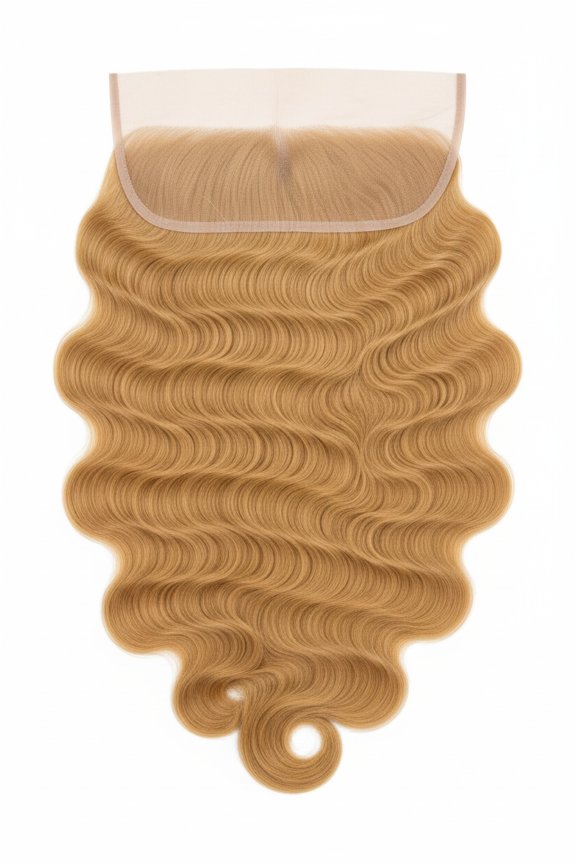 Remy Human Hair 13x4 Body Wave Frontal - Honey Blonde (#27) Front