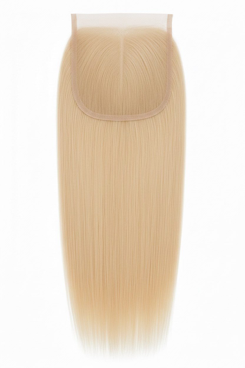 Remy Human Hair 4x4 Straight Closure - Platinum Blonde (#613)