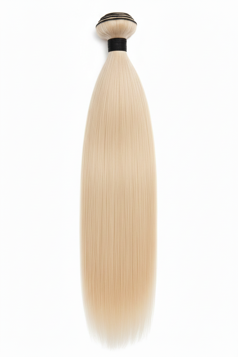 Remy Human Hair Straight Bundle - Platinum Blonde (#613)