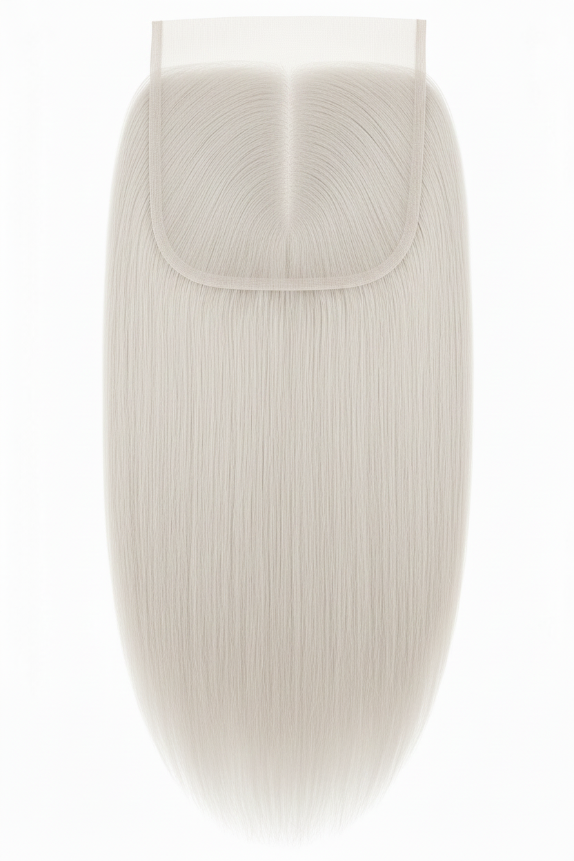 Remy Human Hair 5x5 Straight Closure - Platinum Blonde (#613)