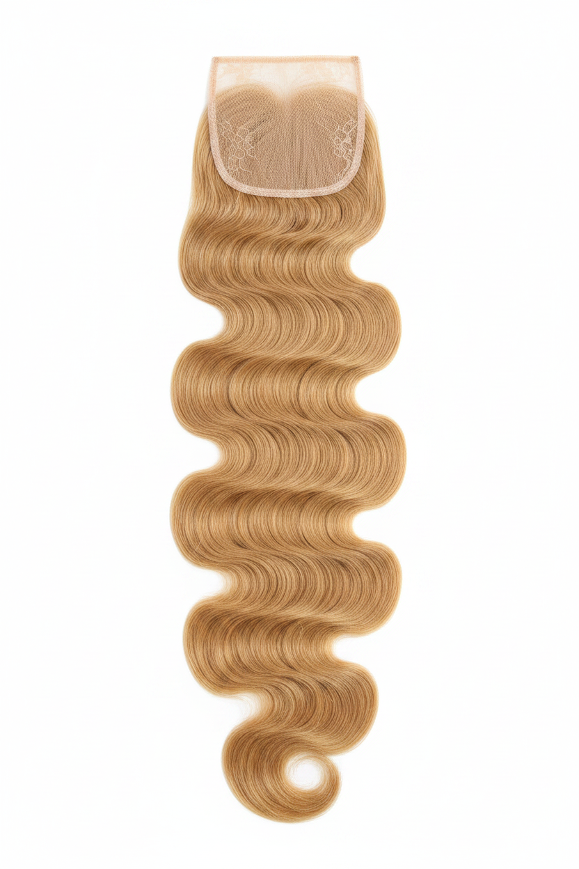 Remy Human Hair 4x4 Body Wave Closure - Honey Blonde (#27)