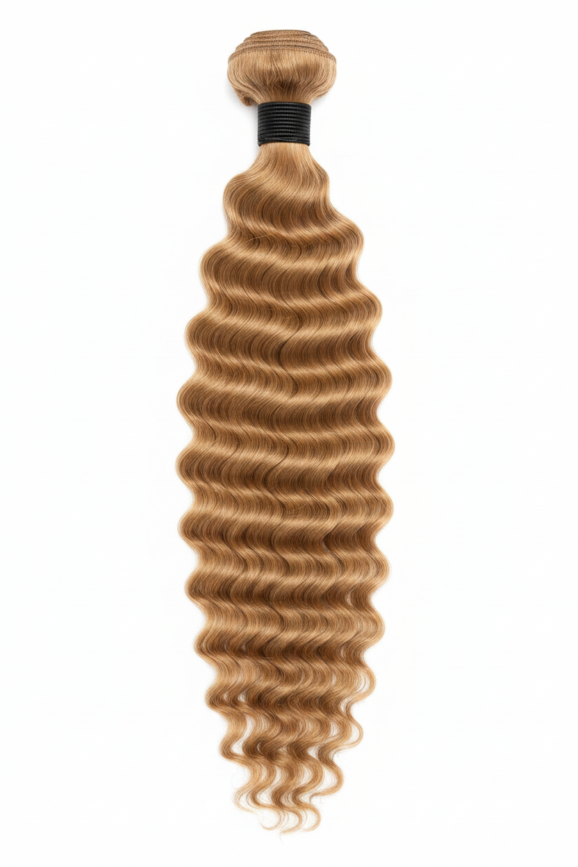 Remy Human Hair Deep Wave Bundle - Honey Blonde (#27)