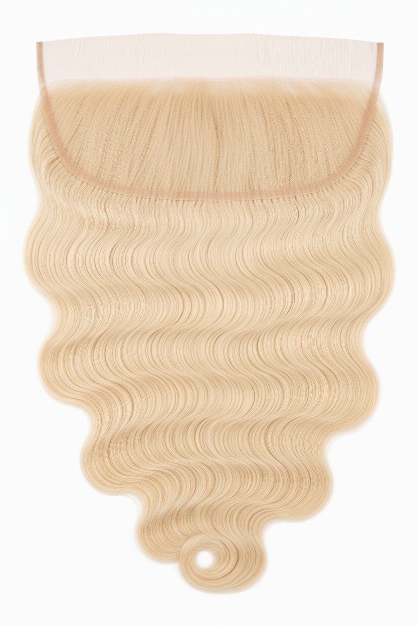 Remy Human Hair 13x4 Body Wave Frontal - Platinum Blonde (#613) Back