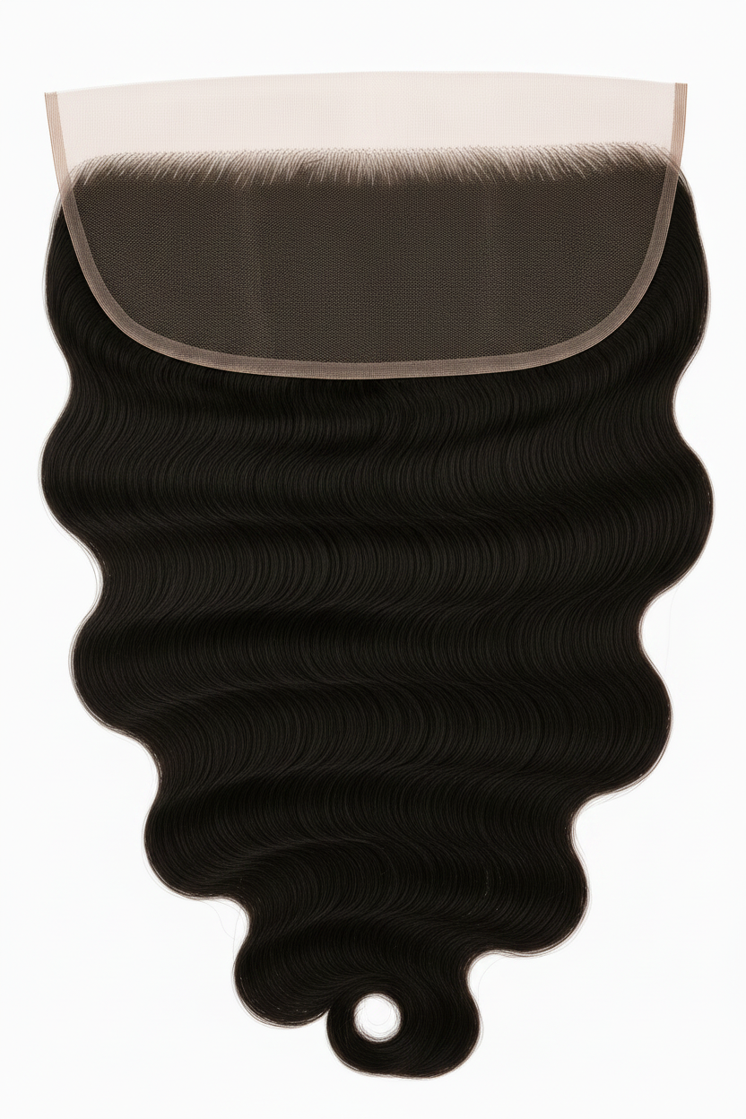 Remy Human Hair 13x4 Body Wave Frontal - Dark Brown (#2) Back