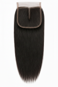 Remy Human Hair 4x4 Straight Closure - Off Black (#1B)