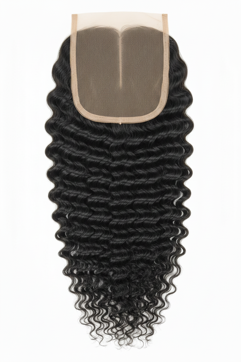 Off Black 4x4 Deep Wave Closure