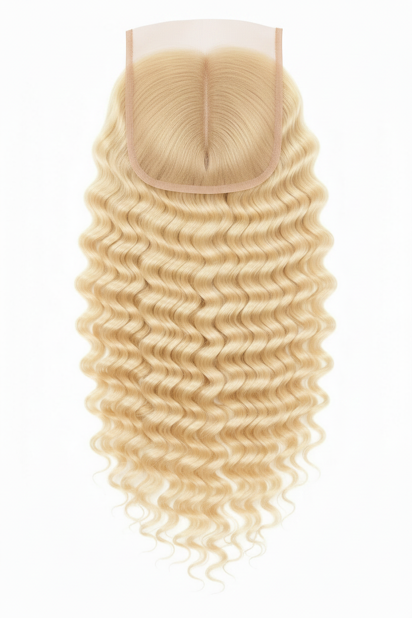 Platinum Blonde 5x5 Deep Wave Closure